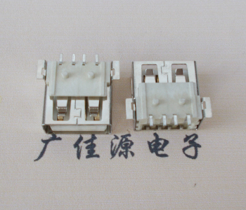 谢岗镇USB AF方形脚 贴片母座 1.0/1.2柱子直边接口