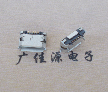谢岗镇Micro USB 5pin接口 固定脚距6.4插板有柱卷边