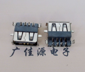 谢岗镇AF USB母座90度 DIP沉板3.9/4.9 耐高温有卷边