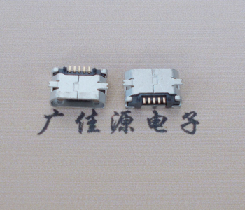 谢岗镇Micro USB平口全贴板 鱼叉脚5.0长带定位柱加焊盘