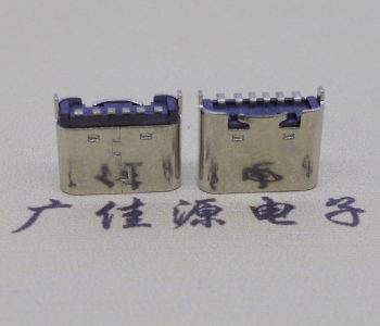 谢岗镇TYPE C6P母座直立式两脚插板针脚SMT高度H=6.8