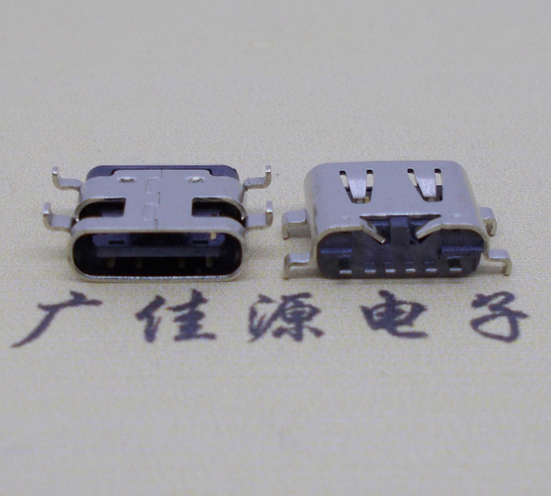 谢岗镇USBType-C6P母座卧式接口沉板0.8mm