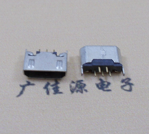 谢岗镇迈克USB 180度母座5p直插带地脚1.5端子直口