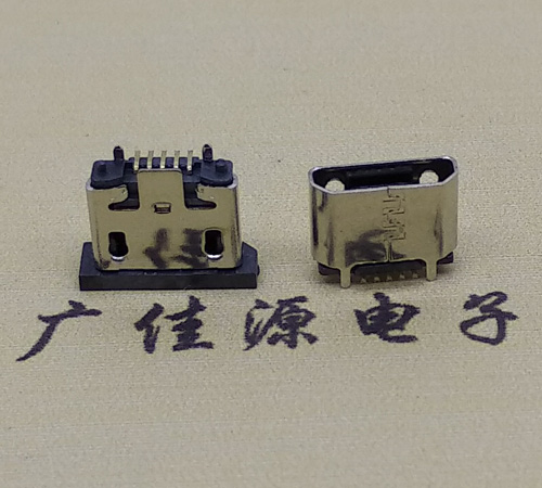 谢岗镇micro usb5p母座立式贴板H=5.1无边有柱