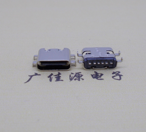 谢岗镇板上型卧式Type-c6p母座四脚沉0.8mm/1.2mm/1.6mm无弹