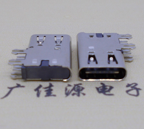 谢岗镇侧插USB3.1接头座子.90度type-c母座.6p侧插连接器