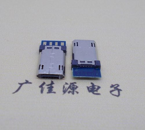 谢岗镇迈克micro usb 正反插公头带PCB板四个焊点