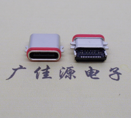 谢岗镇usb 3.1type-c24p母座沉板1.0mm前插后贴防水
