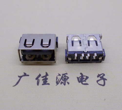 谢岗镇usb2.0母座带弹两脚插整体长度10.0mm