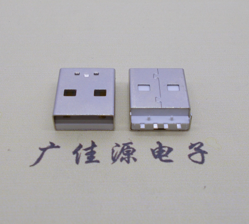 谢岗镇usb接口 AF 2.0白胶短体14mm公头 4pin针贴片带定位住