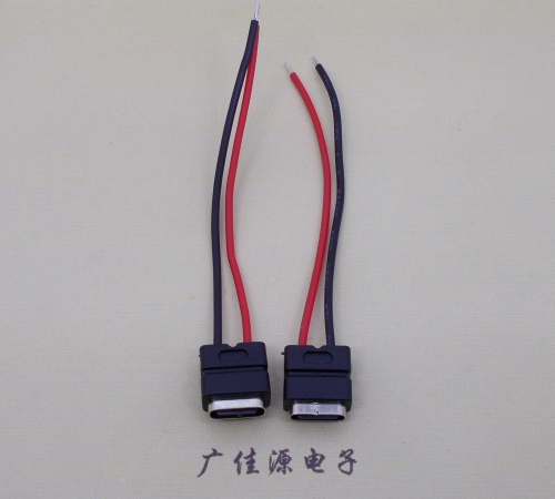 谢岗镇type c2p防水母座焊线式带线注塑成型带接线端子/不带接线端子充电连接器