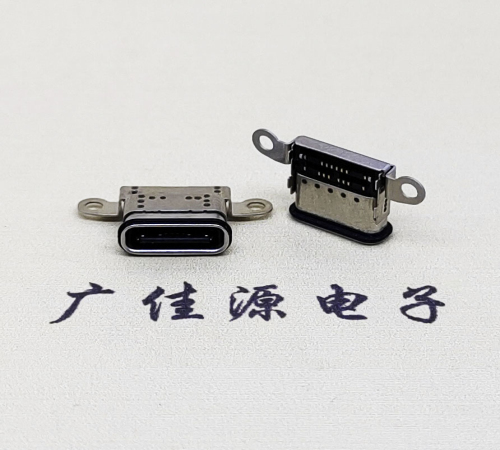 谢岗镇USB 3.1C口.TYPE-C16P防水双排贴插座带螺丝孔